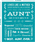 Best Aunt Ever Blanket Gift of Love  Appreciation